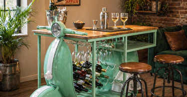 Bancone bar Vespa per casa e locali design vintage
