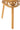 Sgabello Triangolare in Rattan colore Naturale (40x40x42cm) - Viron.it