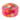 Pouf Rotondo in Cotone Rosa con Fiori Multicolore Ricamati Ø 50 cm