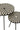 Set 2 Tavolini in Alluminio Motivo Retro Bianco/Nero (40x40x48,5cm) - Viron.it
