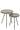 Set 2 Tavolini in Alluminio Motivo Retro Bianco/Nero (40x40x48,5cm) - Viron.it