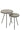 Set 2 Tavolini in Alluminio Motivo Retro Bianco/Nero (40x40x48,5cm) - Viron.it