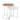 Set 2 Tavolini Lounge in Metallo e Legno colore Bianco/Naturale (50x50x56cm) - Viron.it