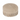 Pouf Rotondo in pellecon Frangia colore Grigio Chiaro (54x54x37cm)