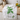 Strofinaccio da cucina in lino stonewashed con stampa botanica menta