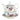 Teiera con Tazza Motivo Floreale - 16x15x15 cm / 460 ml - Viron.it