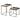 Set 2 Tavolini in Metallo colore Nero e Piano in Colore Bronzo - Viron.it
