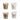 Set 4 Tazze Mug da Caffè The in Ceramica Bicolore con Decoro Natalizio 9 cm - Viron.it