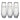Set 6 Bicchieri in Vetro Trasparente da 200 ml con Bordo Argento - Viron.it