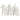 Set 3 pz. statuine in resina colore Bianco (15x7x30cm) - P'TIT MAURICE - Viron.it