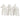 Set 3 pz. statuine in resina colore Bianco (15x7x30cm) - P'TIT MAURICE - Viron.it