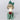 Lampada da Tavolo Donna con Mela Color Verde Tiffany altezza 36cm - Bubble Lady - Viron.it