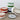 Cestino portatutto Ø20 cm in fibre naturali Bianco con bordo Blu - Viron.it