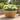Cesta bassa in vimini decorativa per giardino