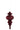 Addobbo natalizio da appendere in carta pieghettata bordeaux con forma ornamentale.