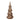 Composizione natalizia con alberi decorativi dorati e ramati