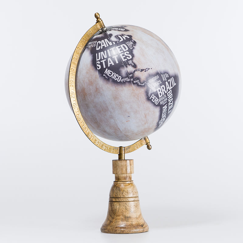 Mappamondo Decorativo 20 Cm Con Supporto In Metallo Colore Oro H 37 mappamondo-decorativo-20-cm-con-supporto-in-metallo-colore-oro-h-37