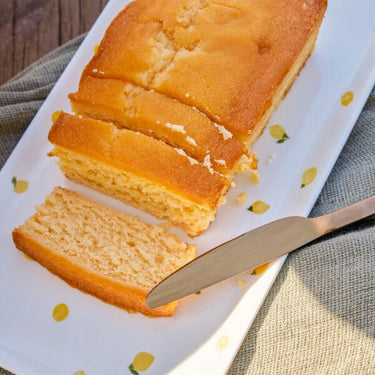 Vassoio in ceramica con stampa limoni per servire dolci o antipasti