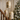 Set di campane natalizie decorative color avorio anticato con villaggio e stelle