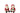 Set sale e pepe decorativo natalizio con due personaggi in ceramica lucida raffiguranti Babbo Natale e sua moglie