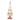 Decorazione natalizia a forma di albero rosa con ornamenti dorati
