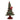 Albero di Natale da tavolo verde e rosso in ambientazione luminosa