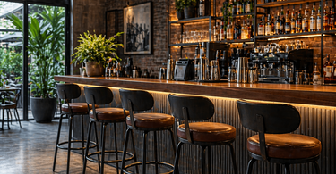 sgabelli bar design industriale per arredare locale moderno
