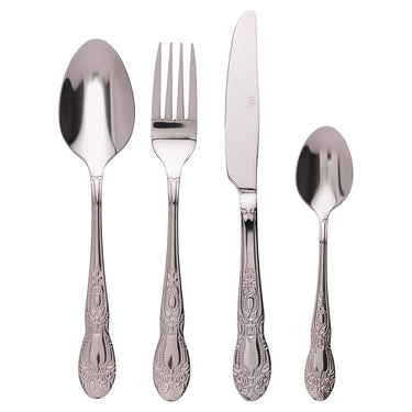 Servizio 24 Posate Colore Argento Lucido in Acciaio Inox Wonderland - Villa D'Este