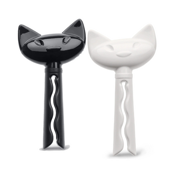 Set Chiudi Busta Sacchetto Pasta Biscotti Forma di Gatto Colore Nero Bianco - MIAOU Koziol