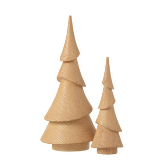 Albero di Natale Abete Decorativo Effetto Legno Colore Naturale h 22 cm