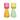 Set Decorativo 2 Portacandele T-light in Vetro Colore h 22 cm- Funlight