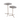 Set 2 Tavolini Moderni in Alluminio Piano Scalanature a Cerchio Colore Argento