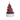 Set 6 T-Light Albero di Natale Colore Bordeaux h 6 cm