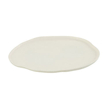 Vassoio Centrotavola Rotondo in Alluminio Colore Bianco - Large