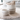 Set 4 Ceste Contenitore in Misto Cotone a Righe Colore Bianco e Beige