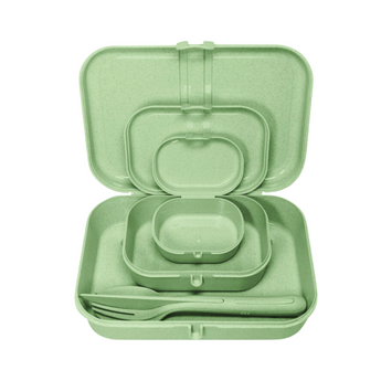 Set Porta Pranzo 3 Contenitori con Posate Colore Verde - Pascal Ready Koziol