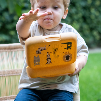 Portapranzo Bambini Doppio Contenitore con Chiusura a Clip - CANDY L ZOO Koziol