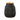 Vaso in Vetro con Incisione ad Onde Colore Nero h 20 cm - Notches