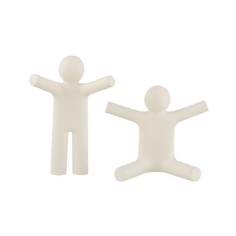 Set 2 Attaccapanni da Parete in Resina Colore Bianco – Standing&Sitting