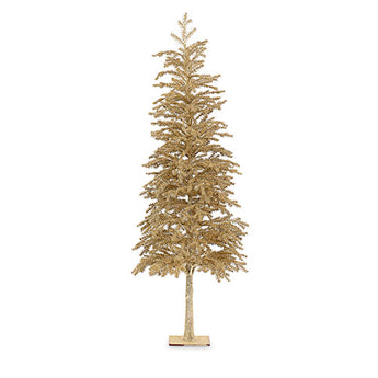 Albero di Natale Decorativo Brillante Colore Oro 96h cm - Aureon - Viron.it