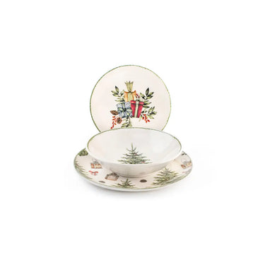 Servizio Tavola 18 Pezzi in Stoneware Coupe Christmas Carol