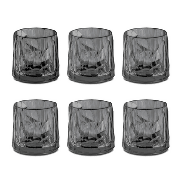 Set 6 Bicchieri Infrangibili 250 ml Colore Grigio - Club No.2 Koziol