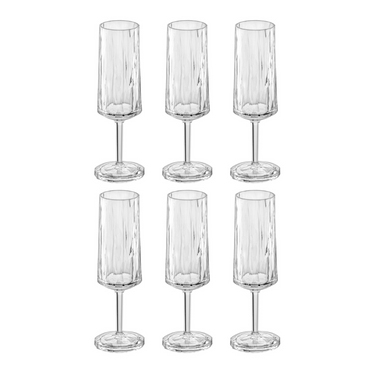 Set 6 Bicchieri Champagne 100 ml Infrangibili Trasparenti - CLUB No. 14 Koziol
