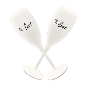 Set 2 Bicchieri 100 ml  Infrangibili Colore Bianco - CHEERS No. 1 LOVE 2.0 Koziol