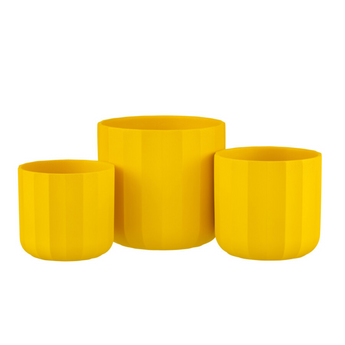 Vaso Decorativo per Piante in Ceramica Colore Giallo  Ø 13.5 cm Small - Summer