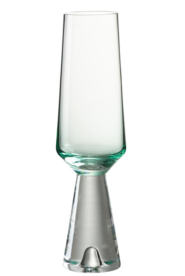 Bicchiere Da Champagne Vetro Trasparente/Azzurro   - Walker - Viron.it