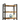 Libreria 5 Ripiani in Legno Massello Colore Naturale Struttura in Ferro Nero Stile Industrial
