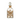 Caraffa Chloe Vetro Trasparente con Decorazione Foglie Color Oro  22h cm