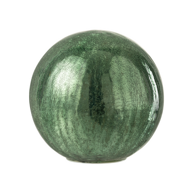 Lampada Led Sferica in Vetro Effetto Martellato Colore Verde Small Ø 15 cm