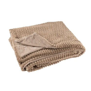 Coperta Plaid Ciniglia 130x180 cm in Colore Beige - Winter Glow